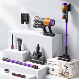 BLOSSOM Steelstofzuiger Draadloos V18 - 550W/50Kpa/60Min - Kruimeldief - Stofzuiger - Hepa - LED-Display - 3 Standen Zuigkracht - 1,5L - Voor Tapijten en Harde Vloere - Paars — thumbnail 5