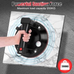 8 Inch Zuiglifter voor Glas en Tegels - Draagkracht tot 300 kg met Manometer — thumbnail 3