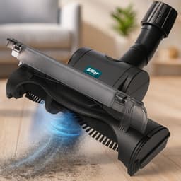Sillar, borstel voor stofzuiger, stofzuigerborstel met wieltjes, met beweegbare bevestiging, universele, vervangingsonderdeel, geschikt voor stofzuiger ø32-38mm, 1 stuck — thumbnail 4
