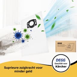 DEGG® – Stofzuigerzakken 5 stuks – Geschikt voor Kärcher WD4, WD5, WD6, MV4, MV5 & MV6 – Sterk, Duurzaam & Perfecte Pasvorm — thumbnail 2