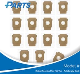 iRobot Roomba Max 705 Vac + AutoEmpty Dock Stofzakken (15 Stuks, Plus.Parts® alternatief voor 4849916) — thumbnail 1