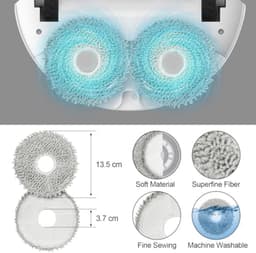 Accessoires voor Xiaomi X20 Plus/Dreame L10s Ultra, reserveonderdelen voor Xiaomi X10+ / S20 / L10 Ultra, accessoireset, 6 stofzakken, 4 dweilpads, 1 hoofdborstel, 4 filters en 4 zijborstels — thumbnail 5