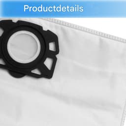 12-pack stofzuigerzakken voor Kärcher KFI 487 modellen met zak WD4-WD6 - Scheurvast en wasbaar - 12-pack - Ideaal voor huishoudens met huisdieren - Wit — thumbnail 3