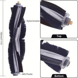 11-delige Vervangingsonderdelenset voor Neutop, gescht voor Ecovacs Deebot X1 Plus, X1 Turbo, X1 Omni, T10 Plus, T10 Omni - Inclusief 1 Rolborstel, 4 Filterzakken, 6 Zijborstels - Kunststof Materiaal - Stofzuiger Accessoires — thumbnail 4