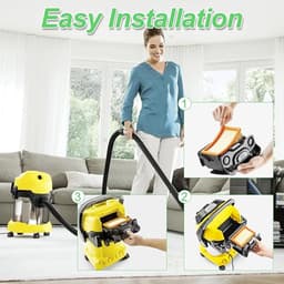 3-pack vervangingsfilters, vlakgeplooide filters, HEPA-filter accessoirekit, vlakgeplooide stofzuigervervangingsfilters geschikt voor Karcher WD5 WD4 MV4 MV5 stofzuigers — thumbnail 2