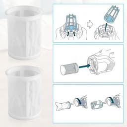 4 stuks stofzuigeraccessoires, 2 voorfilters + 2 Pre filters Geschikt voor Makita CL100/106/180 DCL180 stofzuigerfilter, voorfilterdeel 451208-3, filterdeel 443060-3 — thumbnail 4