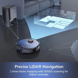 My North Star-Geavanceerde robotstofzuiger met afzuigunit en dweilfunctie - Uitgebreide mapping - Leegt automatisch- Zelf lerende robotstofzuiger - Robotstofzuiger met laadstation - 3000Pa — thumbnail 3