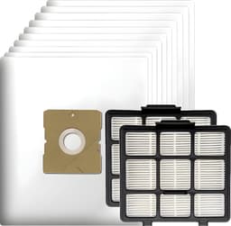 10x Stofzuigerzakken en 2x HEPA Filter geschikt voor Inventum ST207 ST306 ST307 ST308 stofzuigers - Vervanging stofzakken SZ300 21200900120 en 21200900010 — thumbnail 1