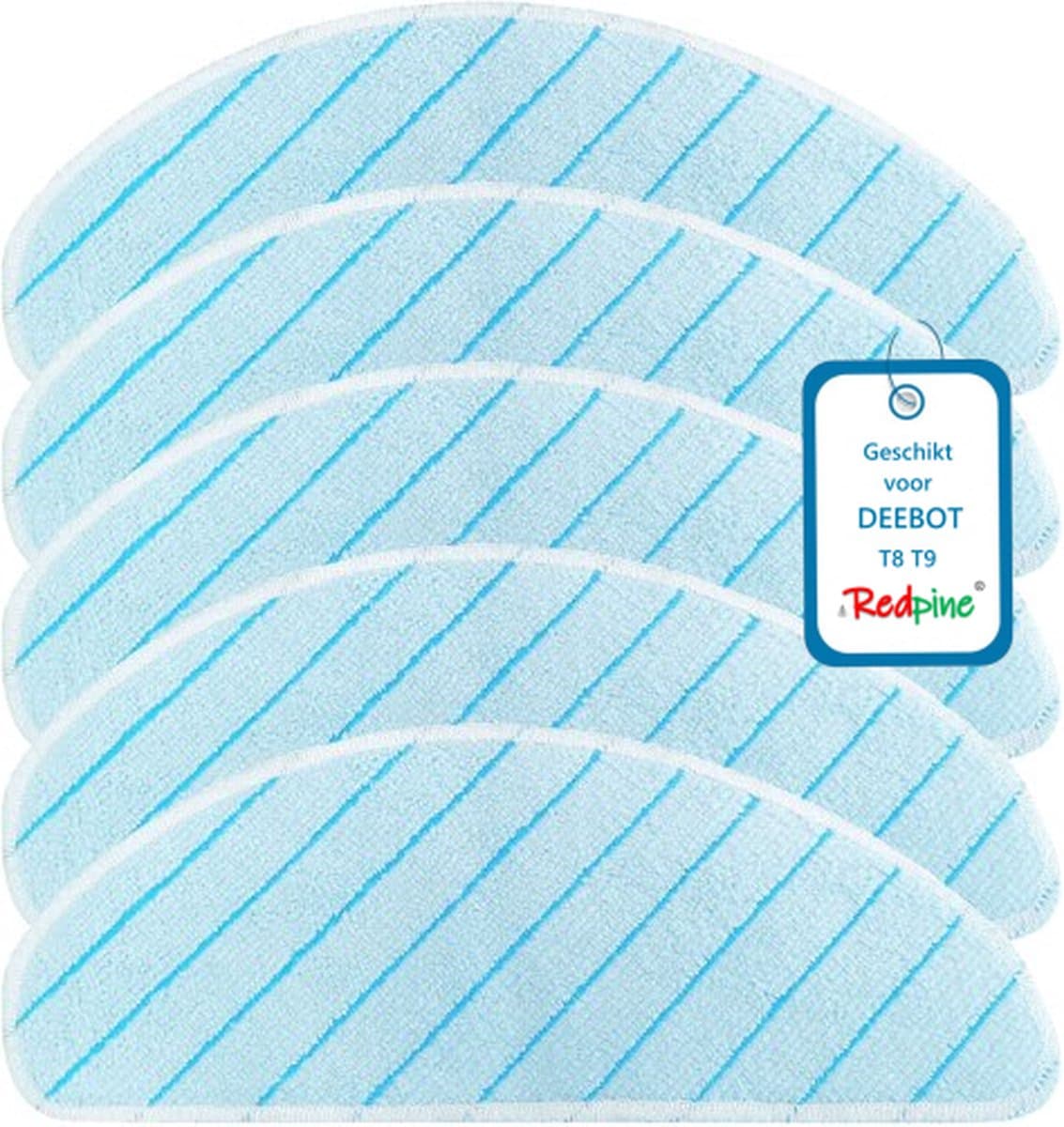 RedPine Wasbare Dweildoeken geschikt voor Ecovacs Deebot T9 en T8 serie vervanging — afbeelding 1