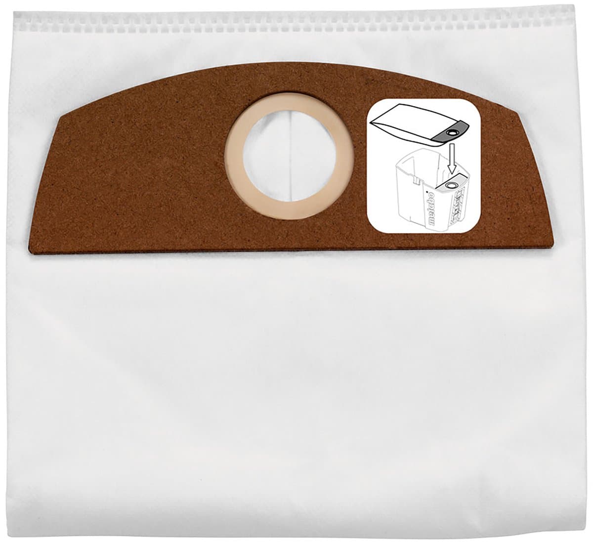 METABO – 5 filterzakken – Non-woven stofzuiger – Bruine kraag – Fijn stof — afbeelding 1