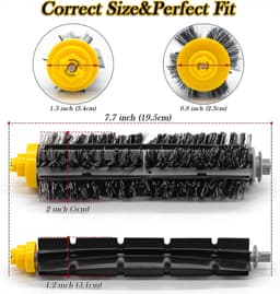 Geschikt voor Vervangende onderdelen voor iRobot Roomba 600-serie 690 980 670 660 651 650 630 614 595 585 564 552, 2 paar borstelharen en flexibele klopper, stofzuigerset — thumbnail 4