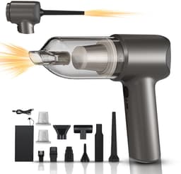 PeTraum M-02 Nieuwe Generatie Draadloos Handstofzuiger - 4-in-1 Kruimelzuiger - Zuigen, Blazen, Oppompen & Lucht Afzuigen - Mini Kruimelzuiger voor Auto, thuis, Bank, Kantoor, Dierenharen — thumbnail 1