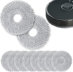 Set van 10 hoogwaardige mopkappen - mop - dweildoek - compatibel met de Dreame X30 / X40 / X50 / L10 / L10S Ultra / L20 Ultra en Xiaomi S10+, X10+, X20+ robots, ideaal voor het effectief reinigen van vloeren - hoogwaardige vervanging — thumbnail 1