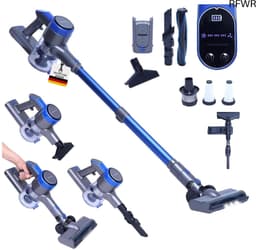 RFWR® 3-in-1 Accu Stofzuiger met 45 Minuten Looptijd - Geschikt voor Tapijt en Harde Vloeren, Inclusief Diverse Opzetstukken — thumbnail 1