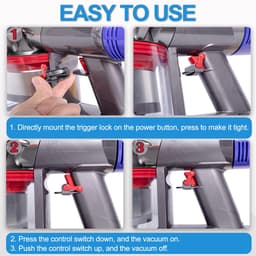 Trigger Lock Geschikt Voor Dyson Aan Uit Knop V15 / V11 / V10 / V8 / V7 / V6 - Schakelaar Vergrendeling - Handige Accessoires En Onderdelen Steelstofzuiger - Handgreep Clip - Vergrendeling Switch Button Trigger - Onderdelen Steelstofzuiger - 2 Stuks — thumbnail 2