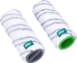 Sillar, 2 x rollers, geschikt voor elektrische mop Karcher FC7, FC3, FC5, van microvezel, vervangende rollen voor Karcher 2.055-007.0, 2.055-006.0, herbruikbaar — thumbnail 3