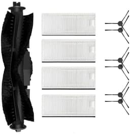 8-delige set vervangingsonderdelen voor robotstofzuigers - Geschikt voor Thamtu G11 robotstofzuiger - Rolborstel - Hoofdborstel - Zijborstel - Filter - HEPA-filter - Accessoires voor filterelementen - Accessoires en verbruiksartikelen - Wit, zwart — thumbnail 1