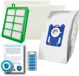 Multaparts® stofzuiger-APK set geschikt voor AEG Airmax / Jetmaxx | Complete onderhoudsset met stofzuigerzakken type S-BAG (10 x), motorfilter (2 x), HEPA filter, geursticks (5 x) APK-checklist & APK-sticker | Maak je stofzuiger weer als nieuw — thumbnail 1