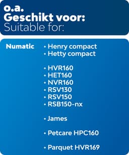 20x Dparts NVM-1AH stofzuigerzakken geschikt voor Numatic - 6 liter HepaFlo stofzak voor Henry en Hetty Compact stofzuiger - nr. 604011 — thumbnail 4