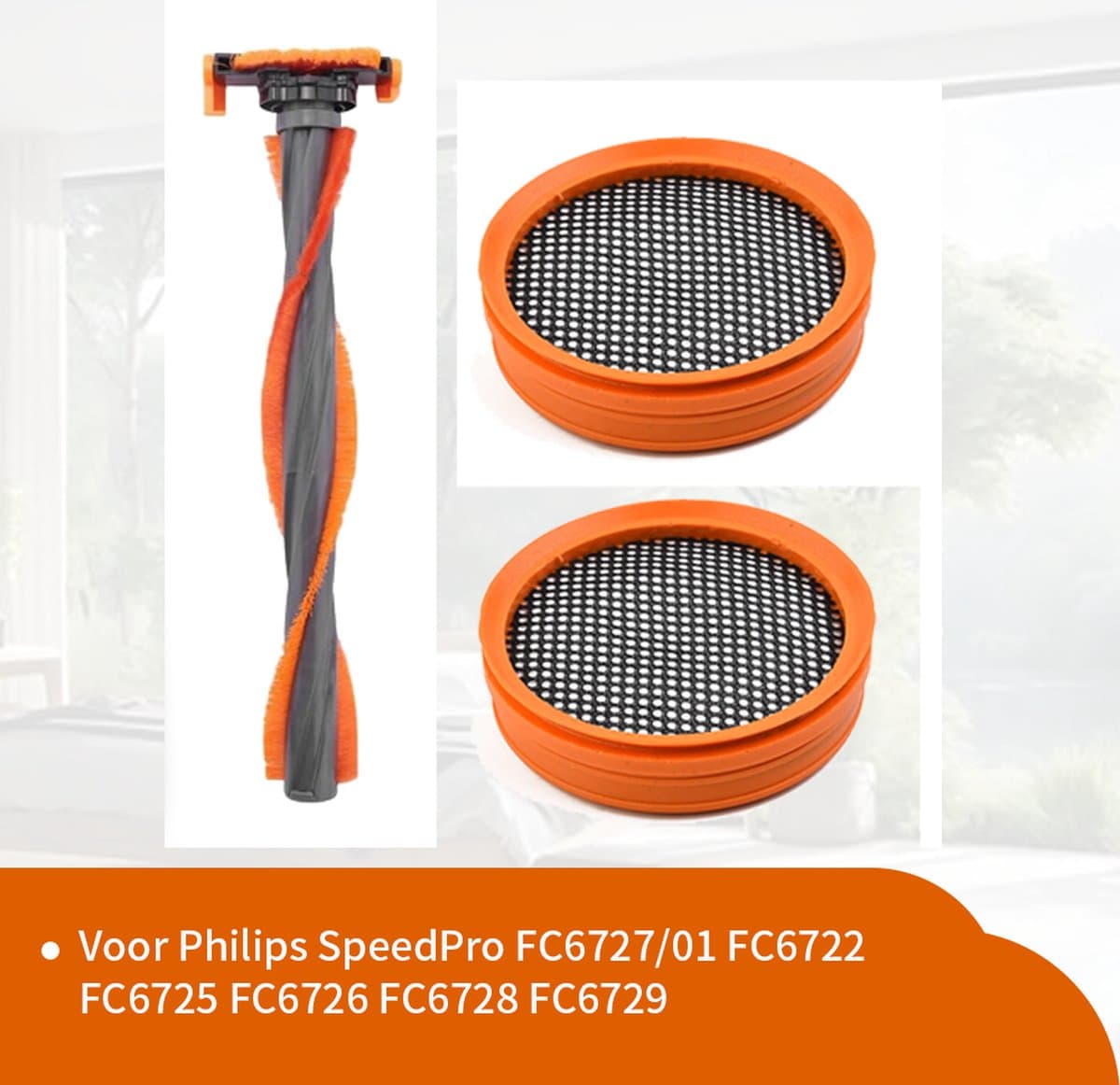 Replacements® onderdelen geschikt voor Philips Speedpro stofzuigers - 3-delig — afbeelding 1