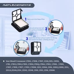 Replacements® HEPA filters geschikt voor Bissell Crosswave - NIET voor de X7 - 4-delig — thumbnail 2