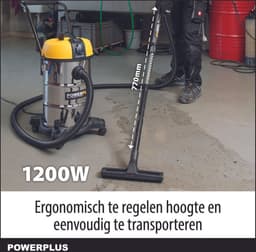 Powerplus elektrische stofzuiger nat-droog POWX3240 - 1200W stofzuiger auto, tapijt, zuig- & blaasfunctie - 30l tank - met 6 acc. — thumbnail 3