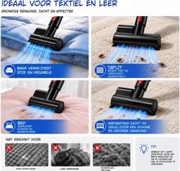 Kavora Steelstofzuiger Draadloos - Steelstofzuigers Snoerloos - Draadloze Stofzuiger - Blauw/Grijs - 25cm x 22cm x 115cm — thumbnail 4