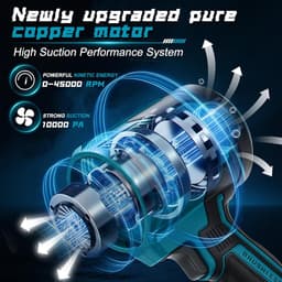 Accu-handstofzuiger compatibel met Makita 18 V accu borstelloze motor 100 W - ShopVlot — thumbnail 3