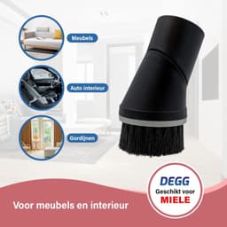 Plumeauborstel - Geschikt voor Miele 35 mm - Zwart — thumbnail 2