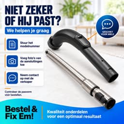 Fixem Telescoopbuis + Pistoolgreep Set geschikt voor Miele Stofzuigers - 35 mm Kliksysteem - 62 tot 104 cm - 9442601 — thumbnail 2