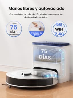 Lefant M2L Plus robotstofzuiger en -dweil, zuigkracht van 6000 Pa, inhoud van 2,2 l — thumbnail 2