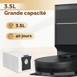 Vervangende stofzakken geschikt voor Dreame D20 Pro Plus – stofzuigerzakken van meltblown vezels en vliesmateriaal - set van 8 — thumbnail 2