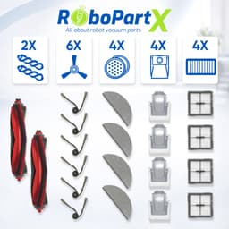 20-delige Accessoires Set Geschikt voor Roborock Q10 S5+ & Q10 S5 Robotstofzuiger - Complete Onderhoudsset met Hoofdborstels, Zijborstels, Hepa Filters, Dweilpads & Stofzakken - Onderdelen — thumbnail 3