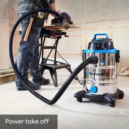 Industriële Stofzuiger 1500W Nat Droog Alleszuiger 30L met Blaasfunctie Stopcontact Bouwstofzuiger Professioneel — thumbnail 2