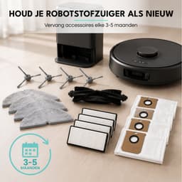 ZENC® Accessoireset Geschikt voor Eufy G50 & L60 Hybrid (SES) - Robotstofzuiger - Onderhoudsset - HEPA-filters - Borstels - Stofzakken - Dweilpads — thumbnail 4