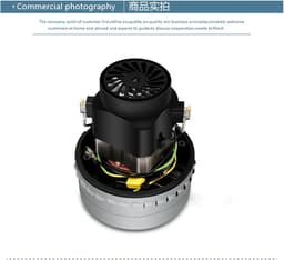 Stofzuigermotor - Zuigmachine motor - Stofzuiger reparatie - Krachtige 1500W motor - 220 Diameter - Zwart — thumbnail 4