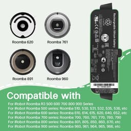 SolidKeus - Vervangende Batterij voor iRobot Roomba 500/600/700 Series — thumbnail 2