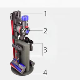 Rosfix Houder Vloerstandaard - Staal 74 cm, 32 cm Basis - 4 Accessoirehouders - Geschikt voor Dyson — thumbnail 3