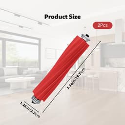 2 stuks originele hoofdborstel Gescht voor Roborock S7 accessoires Scheidbare rubberen hoofdborstelen voor S7/S7 MaxV Ultra/Q Revo/Q7 Max S7 vervangstukken/accessoires borstels voor stofzuigers — thumbnail 2