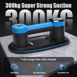 Accu-zuiger voor tegels en glas met LCD-display - 2 motoren en 300 kg zuigkracht — thumbnail 3