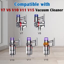 Mijtenverwijderende borstelkop - Mijtenverwijderende zuigmond - Mijtenverwijderende borstelaccessoire - Stofzuigeraccessoire - Compatibel met Dyson draadloze stofzuigerkoppen v7-v8-v10-v11 - Grijs - 15,5*14,5 cm — thumbnail 3