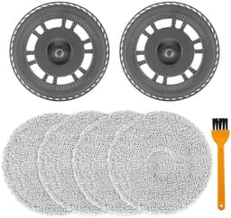 4x wasbare doekjes met 2 houders geschikt voor Dreame L10S Pro Ultra Heat / L10S Ultra Gen 2 / L20 Ultra / L20 Ultra Complete / L40 Ultra / X40 Ultra / X40 Master / X30 Ultra / Mova E30 Ultra — thumbnail 1