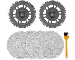 4x wasbare doekjes met 2 houders geschikt voor Dreame L10S Pro Ultra Heat / L10S Ultra Gen 2 / L20 Ultra / L20 Ultra Complete / L40 Ultra / X40 Ultra / X40 Master / X30 Ultra / Mova E30 Ultra