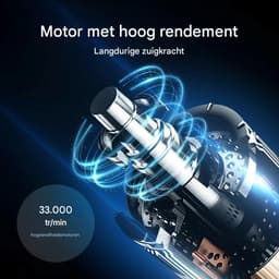 Ynkkvre - handstofzuiger - met ultrakrachtige motor 42000 TR/min – draadloos, 5000Pa zuigkracht – LED verlichting voor nat en droog reinigen — thumbnail 4