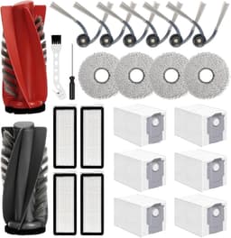 24 stuks accessoires Geschikt voor Roborock Qrevo Curve/Qrevo Edge/S5X/5A1/5XC stofzuiger, hoofdborstel, stofzak, dweilDoeken, filter, zijborstels, schroevendraaier, zuigrobot, reserveonderdelen — thumbnail 1