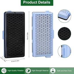 2 stofzuigerfilters voor Miele HEPA filter voor Miele S8340 Active AirClean SF-HA 50 filter vervanging voor Miele stofzuiger Compact C1 C2 Complete C2 C3 Geschikt voor S4, S5, S6, S8 serie met — thumbnail 4