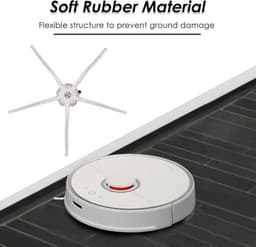 (10 Stuks) Zijborstel Vervangende Onderdelen geschikt voor Roborock S7 Serie S7 S7+ S7 MAXV Ultra Q7 Max Q7 Max+ S8 Pro Ultra S8 S8+ Q5+ Q5 E2 E3 E4 S4 S5 S6 Zijborstels Accessoire Kit 5 Paar Wit — thumbnail 3