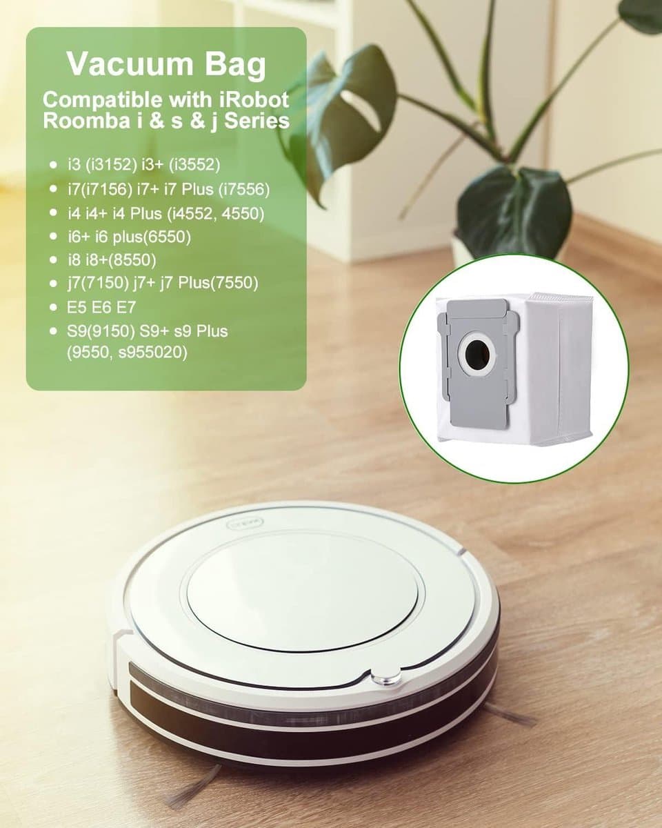 Reservezak voor Roomba i7 i7+ i3 i3+j7 j7+S9 S9+ E5 E6 E7 Clean Base - vervangende stofzakzakken - compatibel met alle automatische vacuümstationmodellen — afbeelding 1