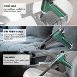 Accu-handstofzuiger 13-delig draadloos 3-in-1 mini-autostofzuiger - voor auto - keuken - toetsenbord - dierenharen - vacuümpomp - blazer — thumbnail 3