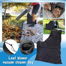 Bladzuiger zak - Opvangzak tuingereedschap - Tuinonderhoud - Waterdicht Oxford materiaal - 44 x 60 cm - Zwart — thumbnail 2